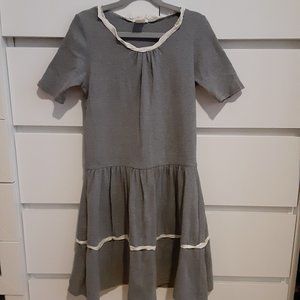 Crewcuts by J Crew - 100% cotton knit dress - heather grey - size 10